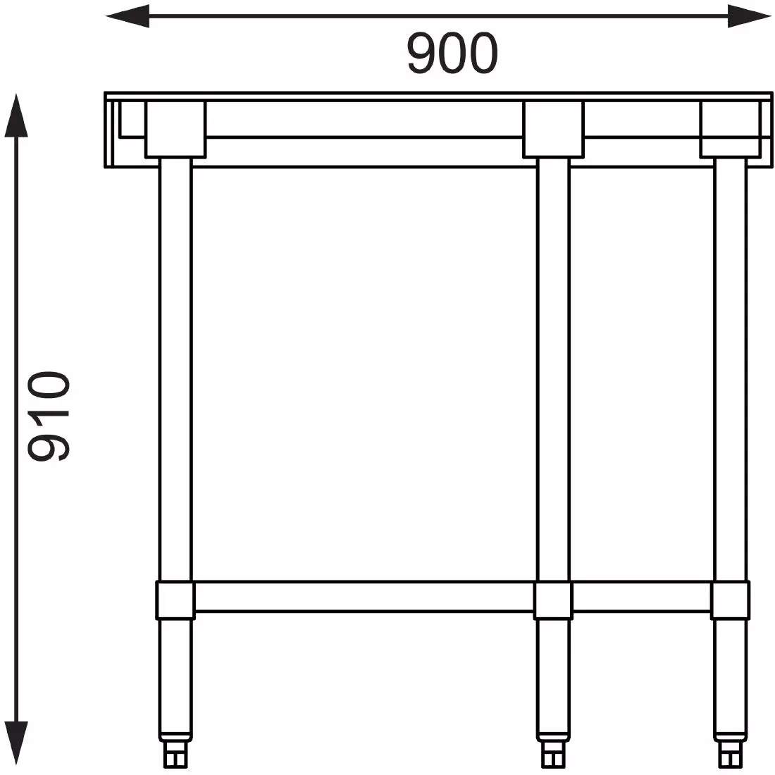 Een Vogue RVS werktafel hoekelement 70cm koop je bij ShopXPress