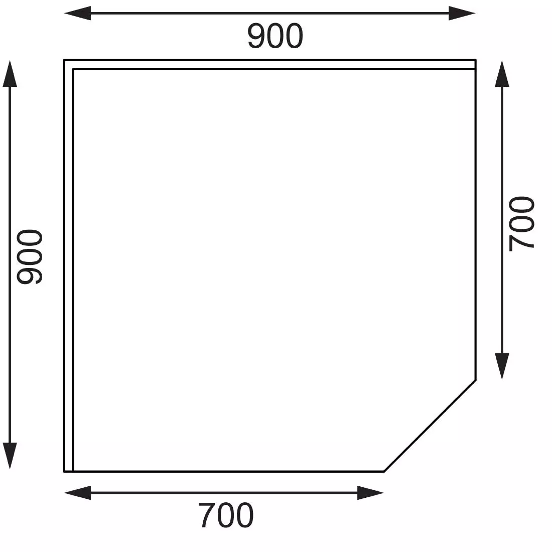 Een Vogue RVS werktafel hoekelement 70cm koop je bij ShopXPress