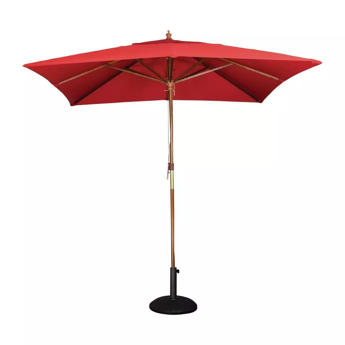 Een Bolero vierkante rode parasol 2,5 meter koop je bij ShopXPress