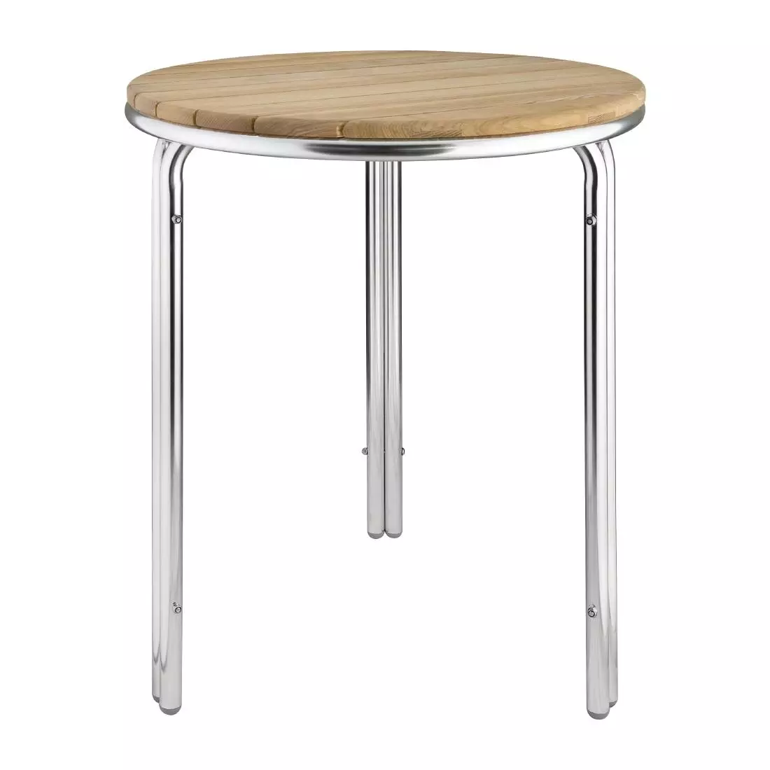 Een Bolero essen en aluminium tafel rond 60cm koop je bij ShopXPress