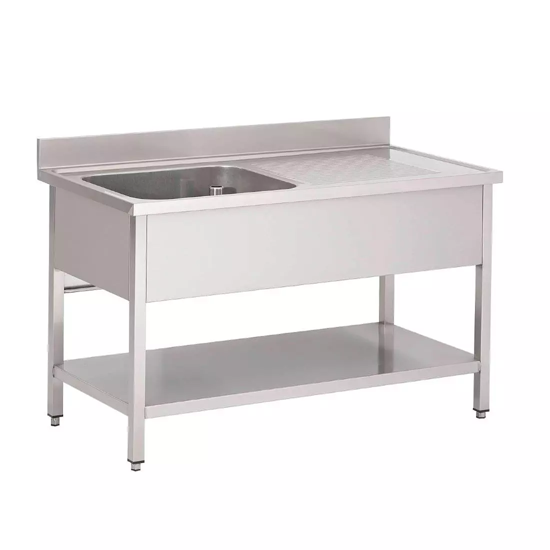 Een Gastro M RVS spoeltafel 1 spoelbak links 120x70x85cm koop je bij ShopXPress