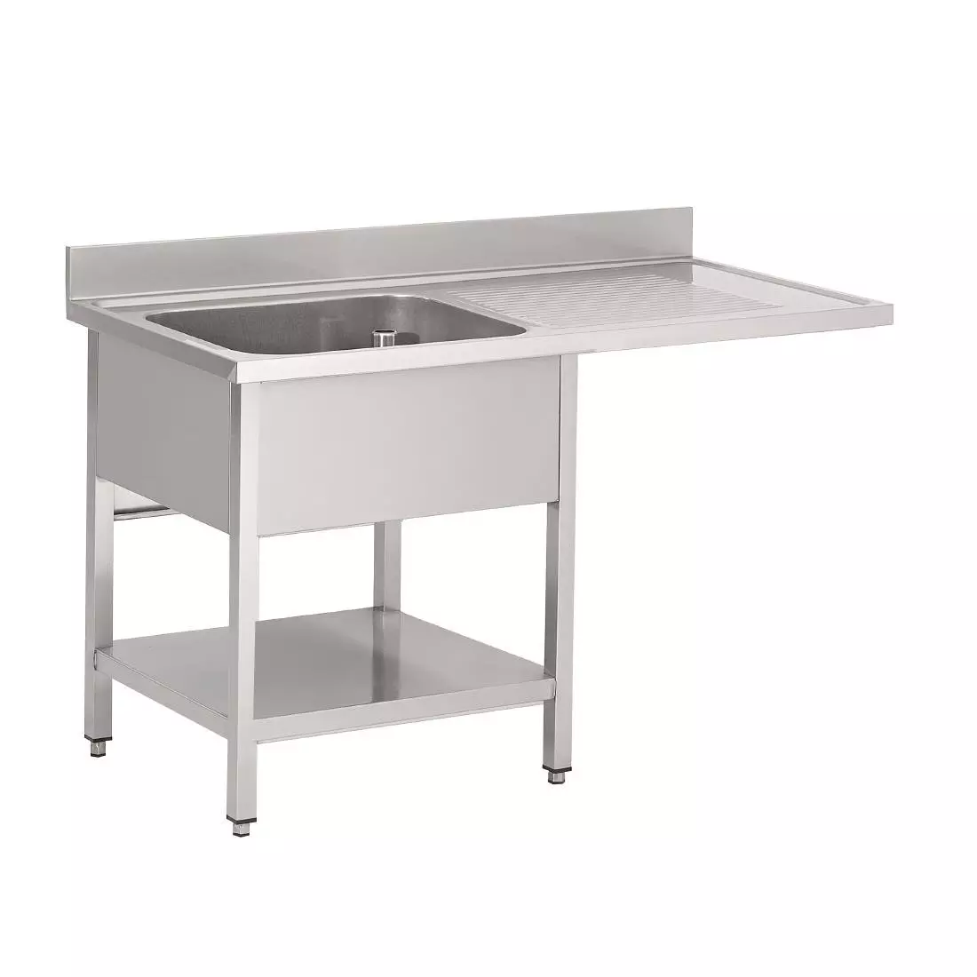 Een Gastro M RVS spoeltafel met ruimte voor vaatwasser 120x70x85cm koop je bij ShopXPress