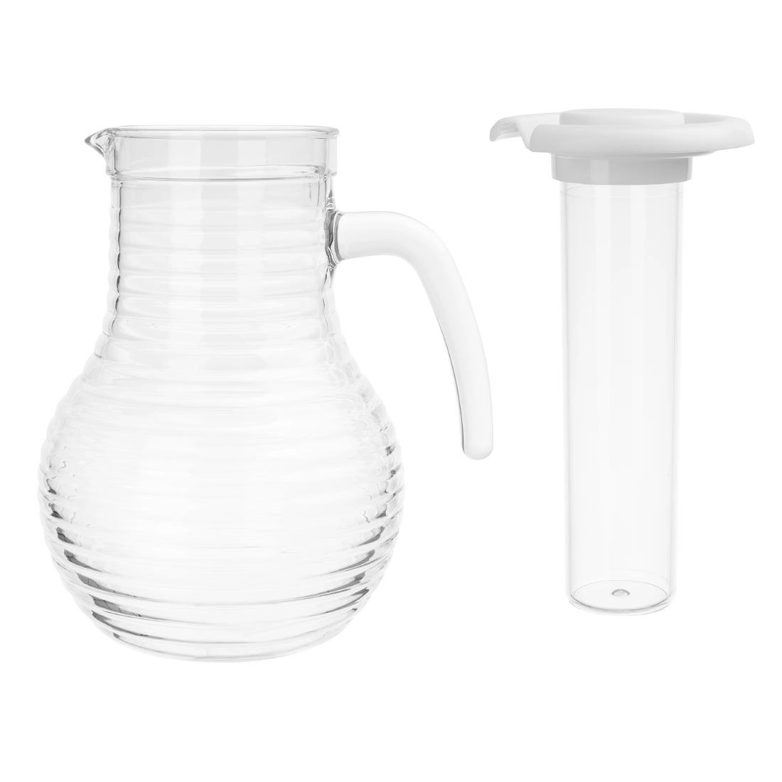 Een Olympia kristallon kan met koelbuis polycarbonaat geribbeld 1600ml koop je bij ShopXPress