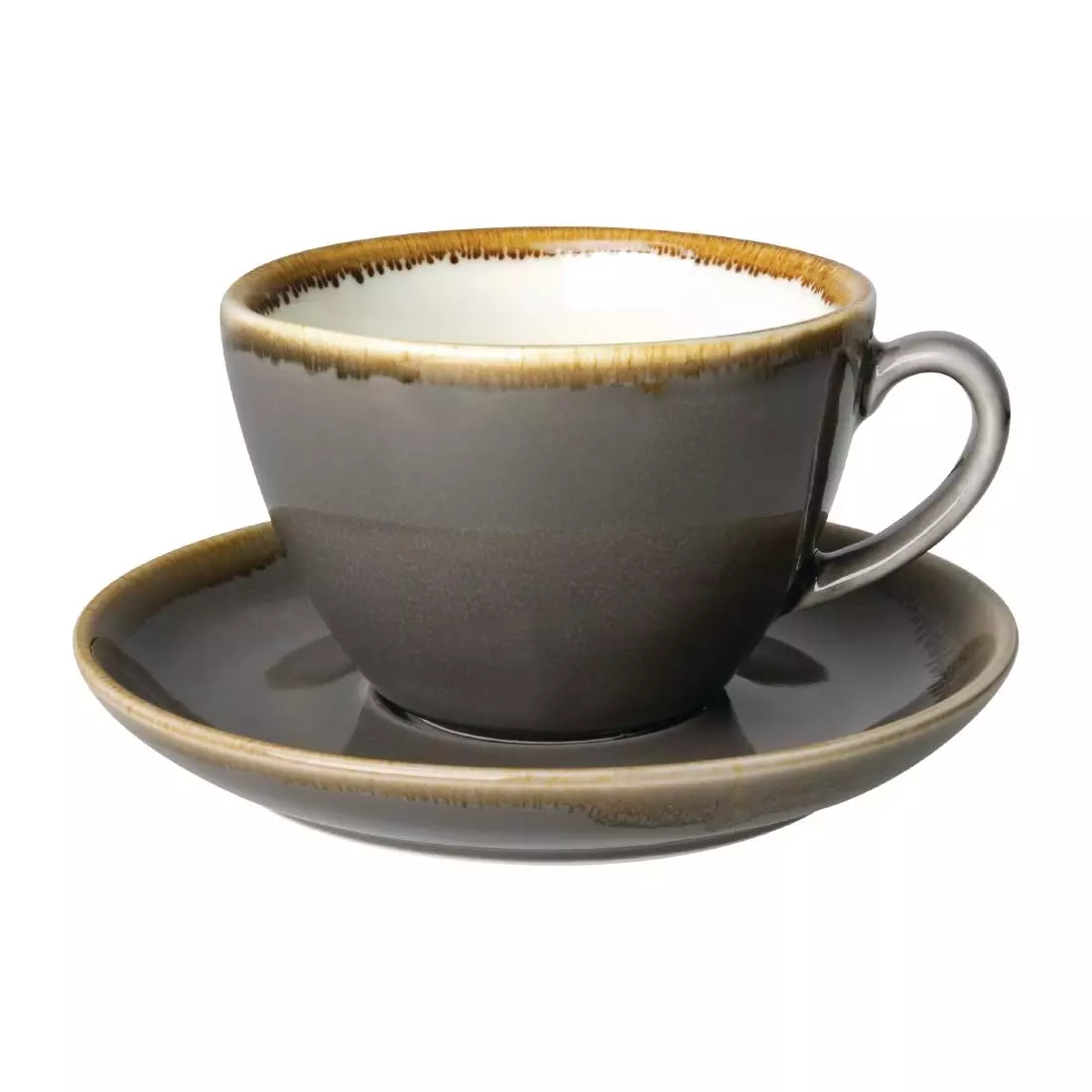 Een Olympia Kiln cappuccinoschotels grijs 16cm (6 stuks) koop je bij ShopXPress