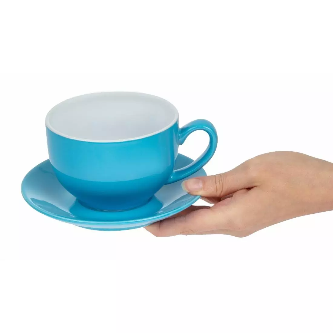 Een Olympia Cafe cappuccinokoppen blauw 34cl (12 stuks) koop je bij ShopXPress