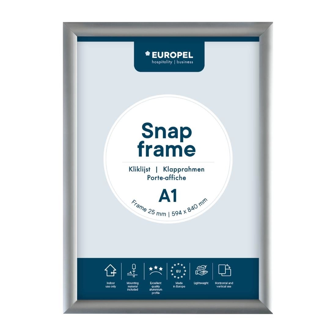 Een Europel snap frame a1 25mm zilver koop je bij ShopXPress