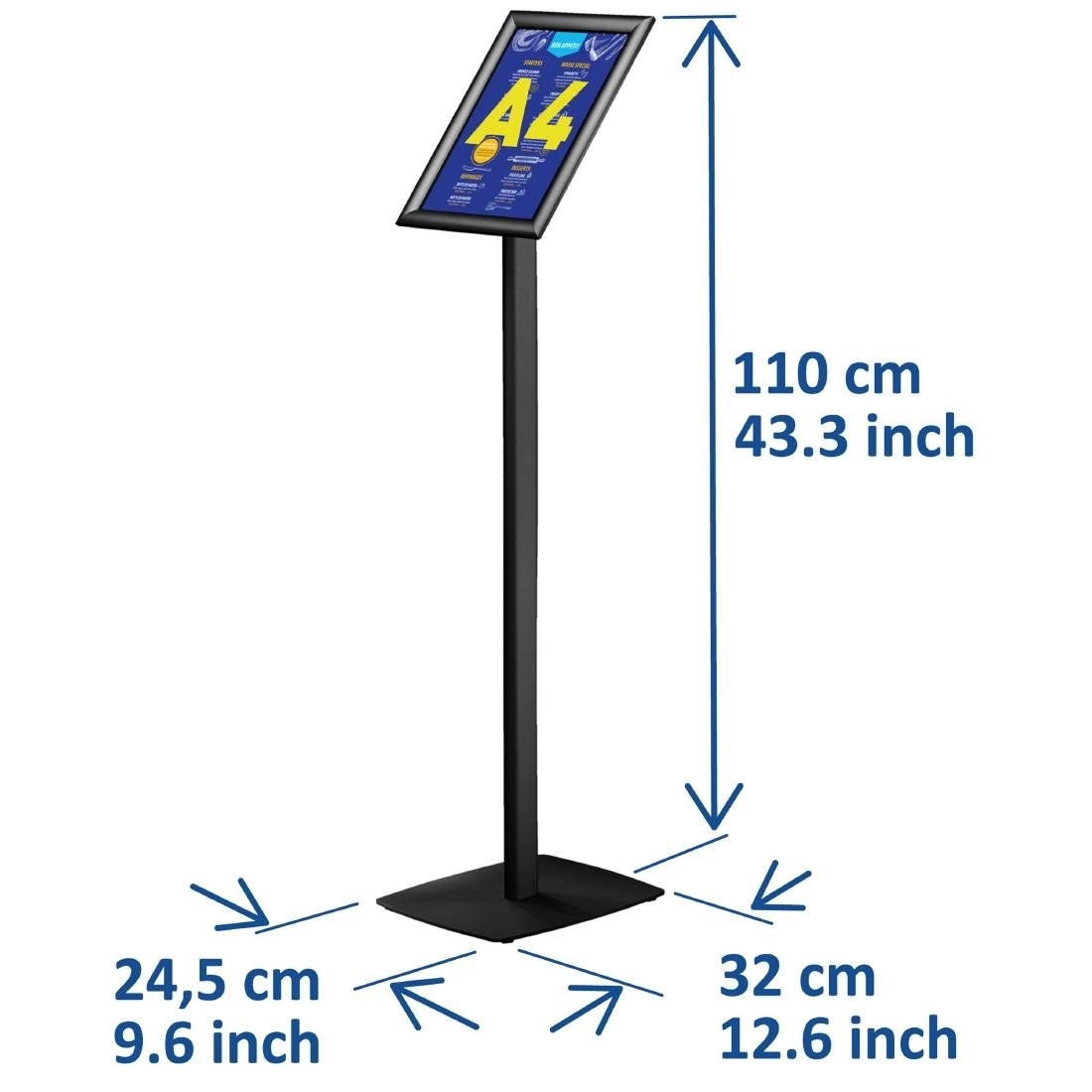 Een Europel infostand zwart met kliklijst a4 25mm koop je bij ShopXPress