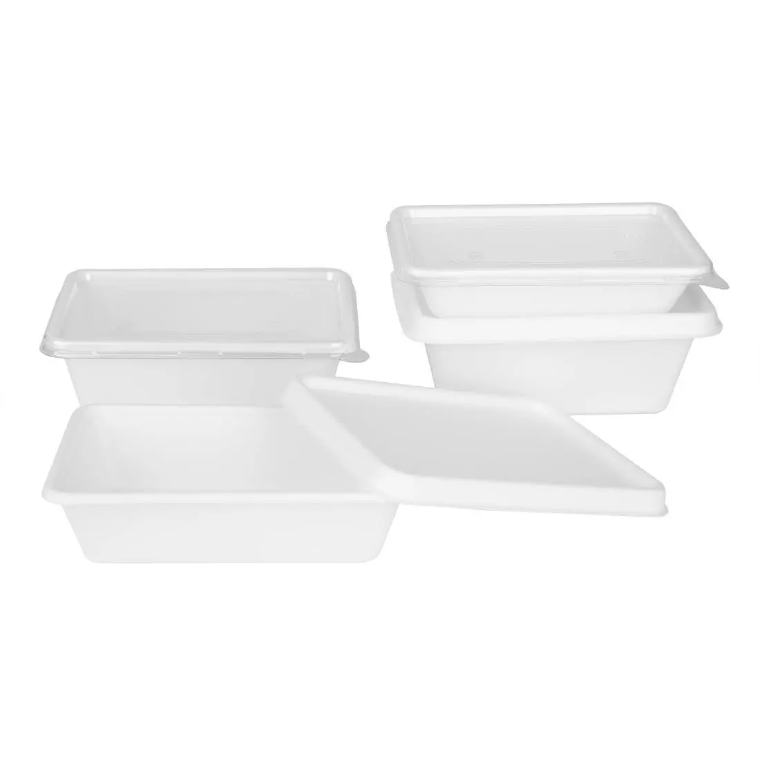 Een Fiesta composteerbare bagasse voedselcontainer bases 1000ml (pakket van 100) koop je bij ShopXPress