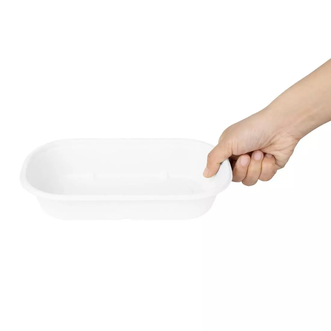 Een Fiesta composteerbare bagasse ovale containers 850ml (pack van 100) koop je bij ShopXPress