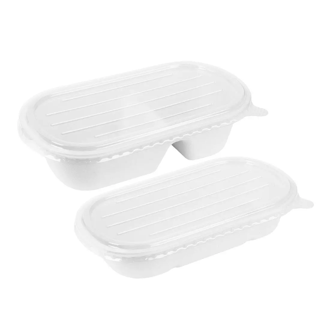 Een Fiesta composteerbare bagasse ovale containers 850ml (pack van 100) koop je bij ShopXPress