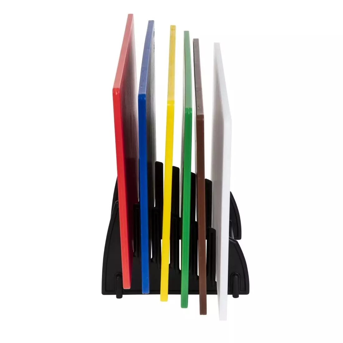 Een Hygiplas LDPE snijplanken set met rek 450x300x10mm (Set van 6) koop je bij ShopXPress