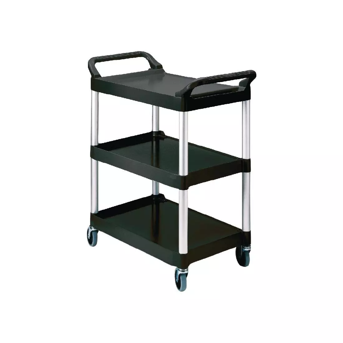 Een Rubbermaid compacte trolley zwart koop je bij ShopXPress