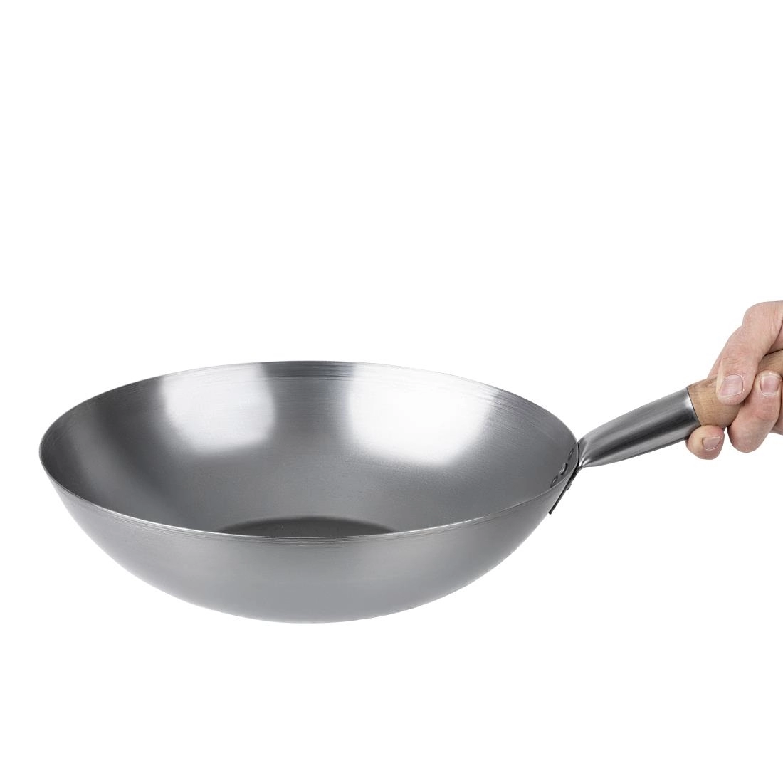 Een Vogue zacht stalen wok met platte bodem 35,5cm koop je bij ShopXPress