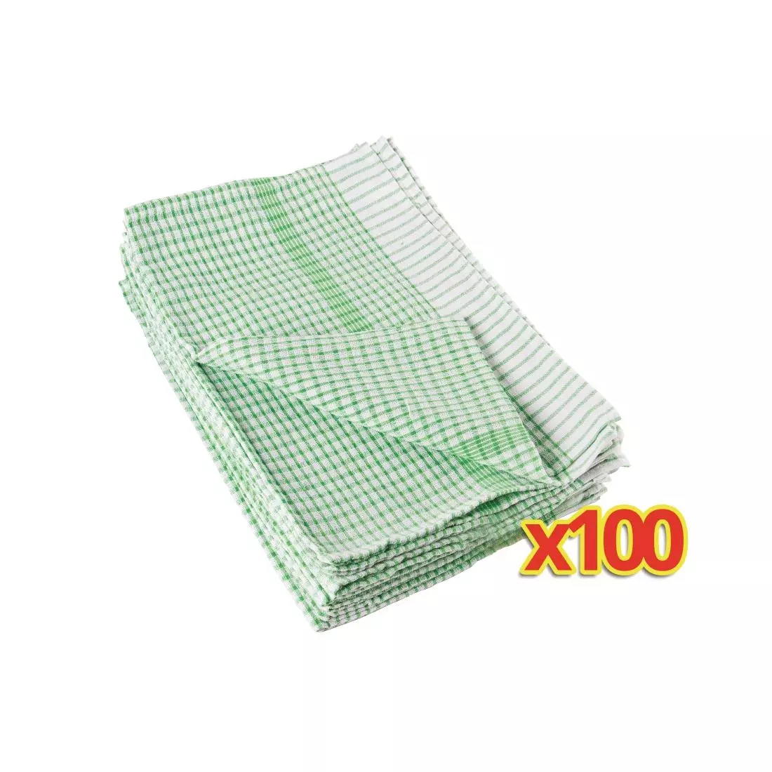 Een BULKVOORDEEL x100 Wonderdry theedoeken groen (100 stuks) koop je bij ShopXPress