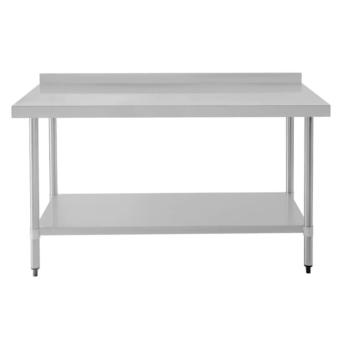 Een Vogue RVS werktafel met achteropstand 90x150x60cm koop je bij ShopXPress