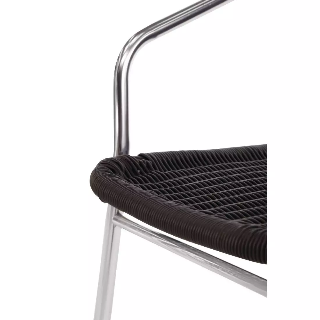 Een Bolero aluminium en polyrotan stoelen zwart (4 stuks) koop je bij ShopXPress