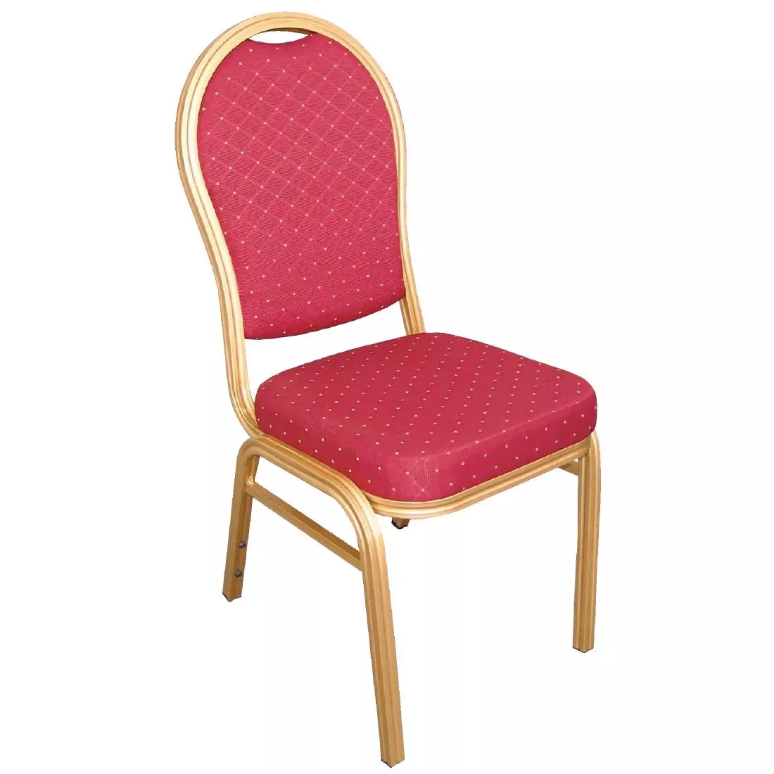 Een Bolero banketstoelen met gebogen rugleuning rood & goud (4 stuks) koop je bij ShopXPress