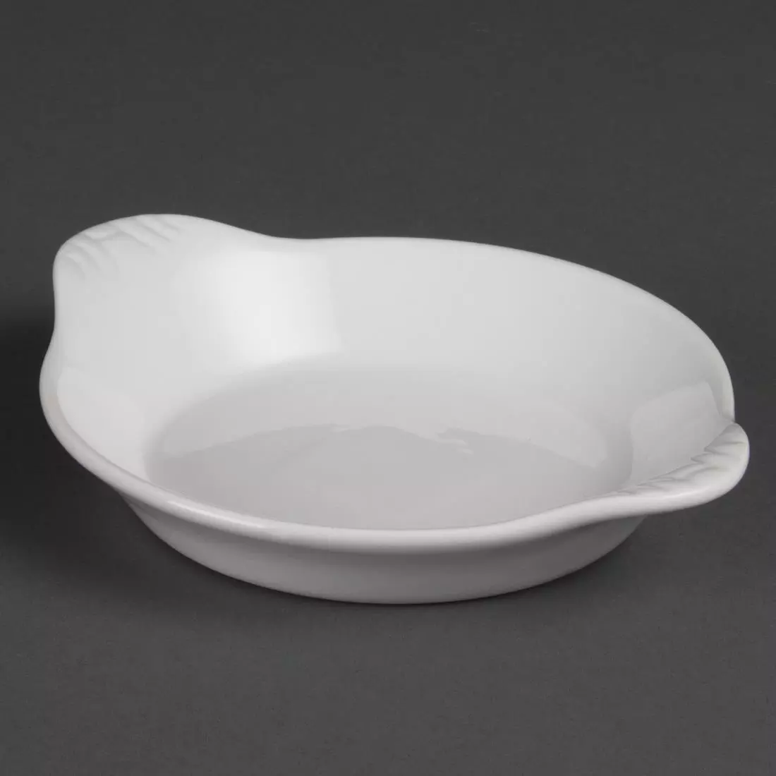 Een Olympia Whiteware ronde gratineerschalen met handvatten 17x14cm (6 stuks) koop je bij ShopXPress