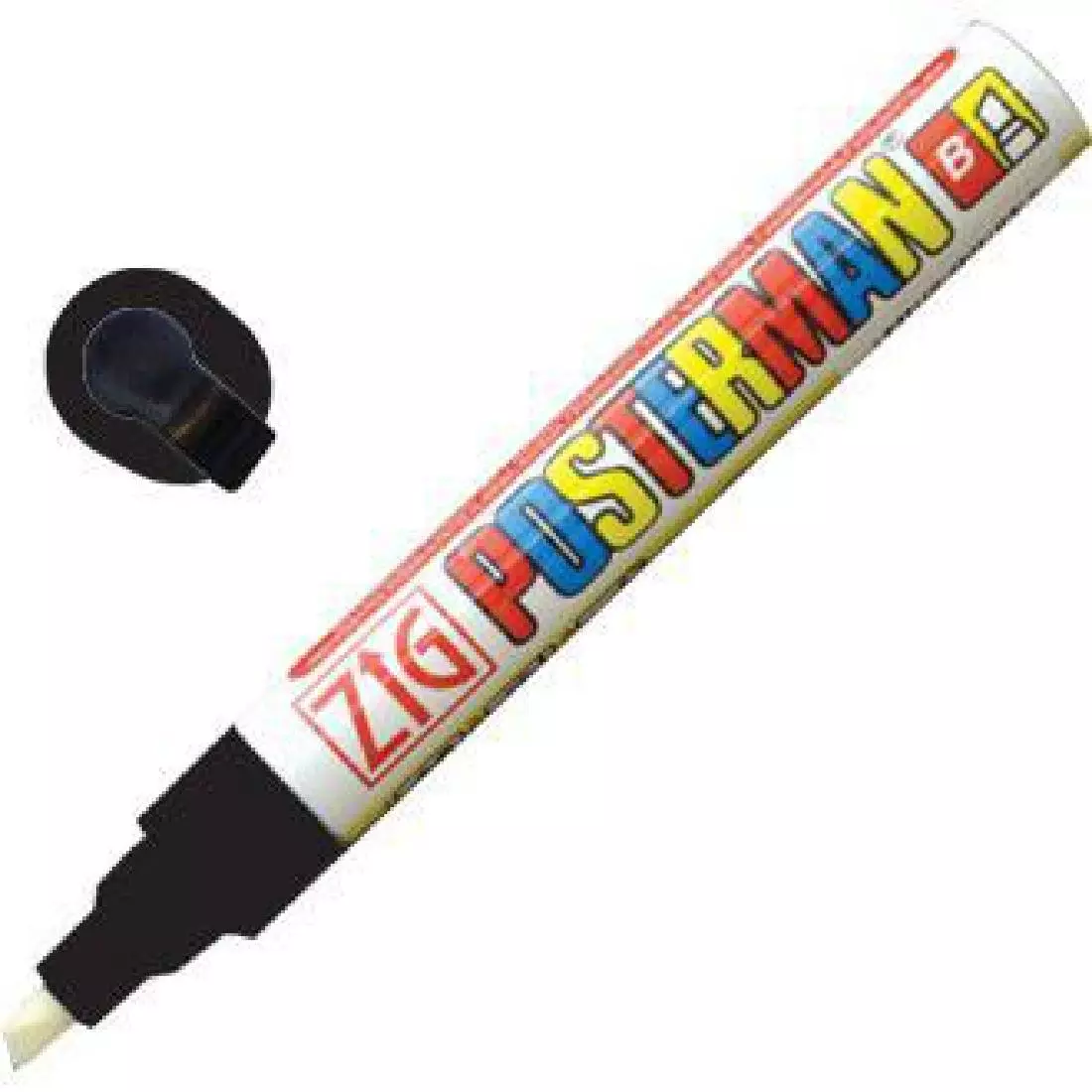 Een Securit Zig Posterman weerbestendige krijtstift zwart 6mm koop je bij ShopXPress