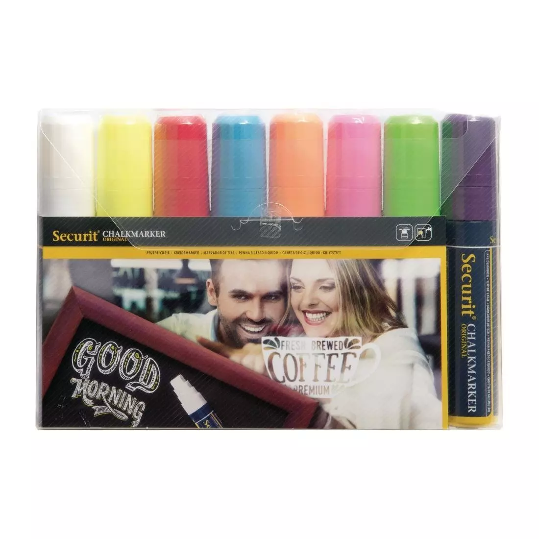 Een Securit uitwisbare krijtstiften 15mm (8 stuks) koop je bij ShopXPress