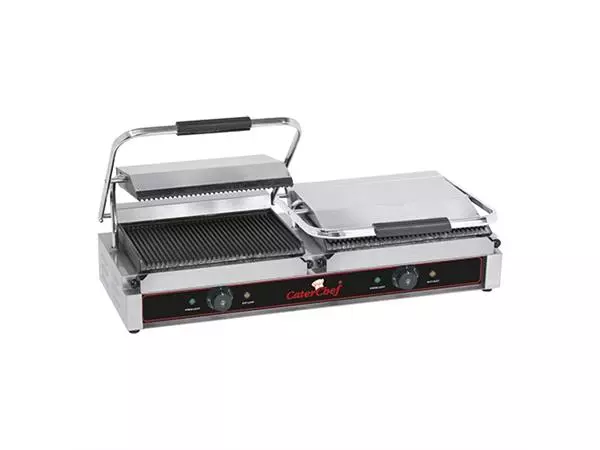 Een contactgrill |geribbeld-geribbeld| koop je bij ShopXPress