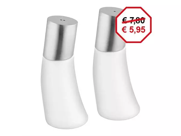 Een peper & zoutstrooier H.10cm koop je bij ShopXPress