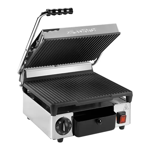 Een contactgrill |geribbeld-geribbeld| koop je bij ShopXPress