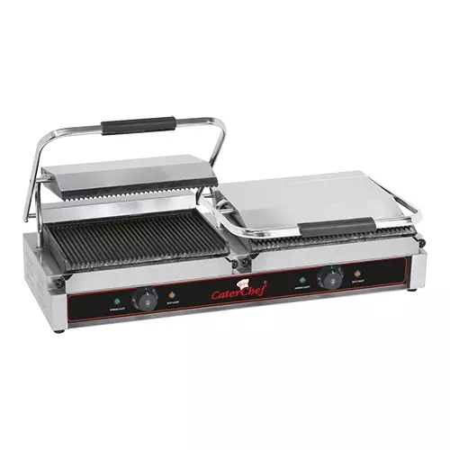 Een contactgrill |geribbeld-geribbeld| koop je bij ShopXPress