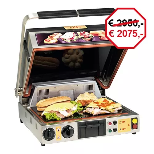 Een contactgrill |glad-geribbeld| koop je bij ShopXPress