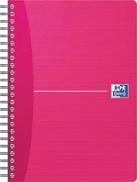 Een Oxford Office Essentials spiraalschrift, 100 bladzijden, ft A5, geruit 5 mm, geassorteerde kleuren koop je bij ShopXPress