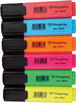 Een Pergamy markeerstift, etui van 6 stuks in geassorteerde kleuren koop je bij ShopXPress