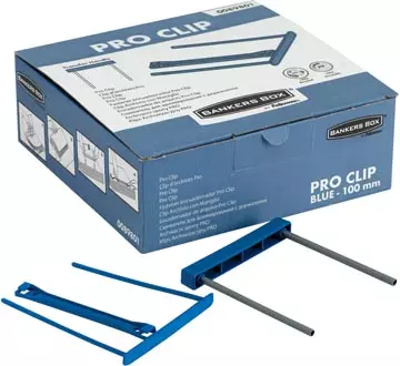 Een Bankers Box Pro Clip, blauw, doos van 50 stuks koop je bij ShopXPress