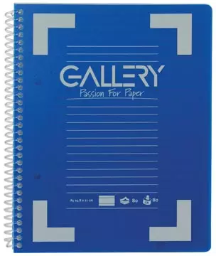 Een Gallery Traditional spiraalschrift ft A5, gelijnd, geassorteerde kleuren, 160 bladzijden koop je bij ShopXPress