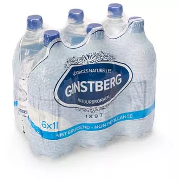 Een Ginstberg natuurlijk mineraalwater, niet bruisend, fles van 1 l, pak van 6 stuks koop je bij ShopXPress