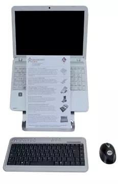 Een R-Go Echo laptopstandaard, zilver koop je bij ShopXPress
