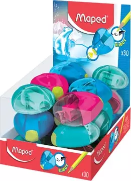 Een Maped potloodslijper I-Gloo Eject 1-gaats, geassorteerde kleuren koop je bij ShopXPress