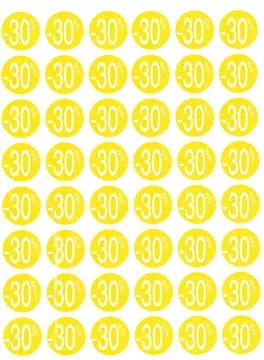 Een Agipa Kortinglabel -30%, geel, pak van 192 stuks, verwijderbaar koop je bij ShopXPress