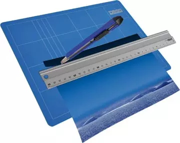 Een Desq snijmat, 3-laags, blauw, ft 22 x 30 cm koop je bij ShopXPress