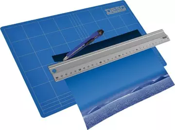 Een Desq snijmat, 3-laags, blauw, ft 30 x 45 cm koop je bij ShopXPress
