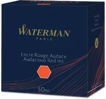 Een Waterman vulpeninkt 50 ml, rood (Audacious) koop je bij ShopXPress