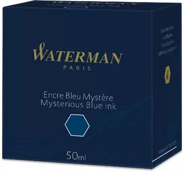 Een Waterman vulpeninkt 50 ml, blauw (Mysterious) koop je bij ShopXPress