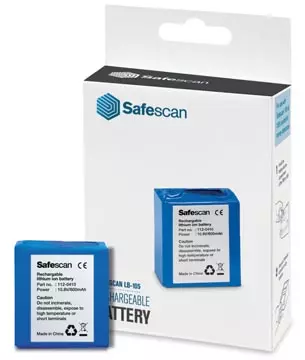 Een Safescan oplaadbare batterij LB-105, voor valsgelddetector 155-165 koop je bij ShopXPress