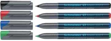 Een Schneider permanent marker Maxx 222, etui van 4 stuks in geassorteerde kleuren koop je bij ShopXPress