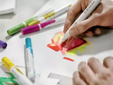 Een Talens Ecoline Brush pen, etui met 5 stuks in de primaire kleuren koop je bij ShopXPress