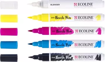 Een Talens Ecoline Brush pen, etui van 5 stuks, assorti koop je bij ShopXPress