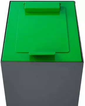 Een V-Part top met klep voor modulaire afvalbak 60 l, groen koop je bij ShopXPress