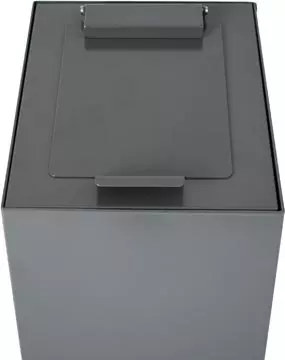 Een V-Part top met klep voor modulaire afvalbak 60 l, donkergrijs koop je bij ShopXPress