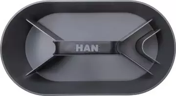 Een Han Toolbox Loft draagbare bureaustandaard met schaal, 4 vakken, grijs (Granite) koop je bij ShopXPress