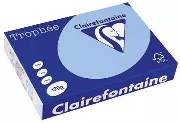 Een Clairefontaine Trophée Pastel, gekleurd papier, A4, 120 g, 250 vel, helblauw koop je bij ShopXPress