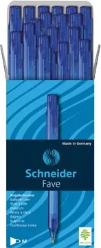 Een Schneider Balpen Fave, medium penpunt, blauw koop je bij ShopXPress
